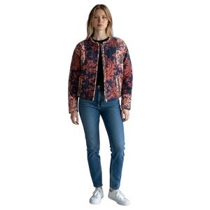 H&m quilted fall colors bomber jacket size 6